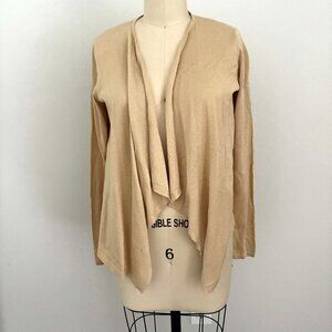 Lilly Pulitzer Women's Open Front Cardigan Gold Metallic Tan Size XS